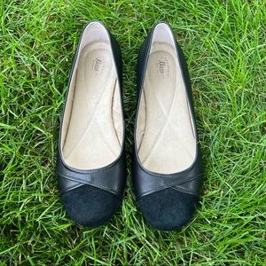 BASS Black MICHELLE Flats Leather Suede Shoes 9.5